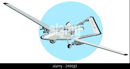 drone moderne d'avion de terrain de scouting sur le fond de l'ukrainisan et du drapeau turc, dispositif d'exploration de la zone aérienne, diversité des services secrets Banque D'Images