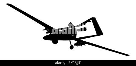 drone moderne d'avion de terrain de scouting sur le fond de l'ukrainisan et du drapeau turc, dispositif d'exploration de la zone aérienne, diversité des services secrets Banque D'Images