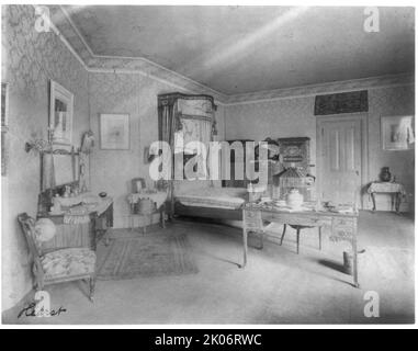 Domicile de Phoebe Apperson Hearst (veuve de George Hearst) au 1400 New Hampshire Ave., NW, Washington, D.C., C1900. Chambre. [Phoebe Hearst, philanthrope, féministe et suffragiste, a fondé le Musée d'anthropologie de l'Université de Californie et a été co-fondateur de la National parent-Teacher Association]. Banque D'Images