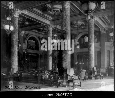 The New Willard Hotel, Washington, D.C. - hall, entre 1890 et 1950. Banque D'Images