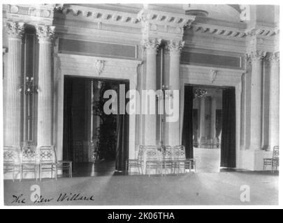 Le nouveau Willard, entre 1890 et 1950. Intérieur de la salle de bal de l'hôtel Willard. Banque D'Images