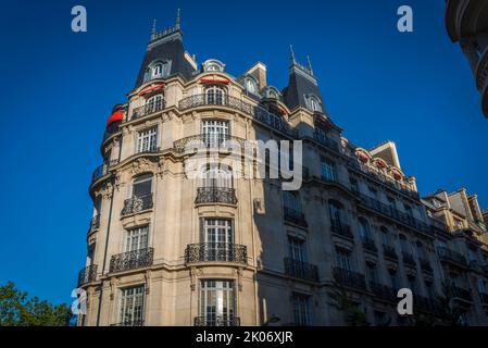 Posh immeuble dans le 16th arrondissement, Paris, France Banque D'Images