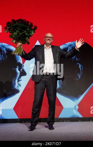 Brême, Allemagne. 10th septembre 2022. Andreas Bovenschulte (SPD), maire de Brême, est élu meilleur candidat pour les élections d'État sur 14 mai 2023, à la conférence du parti d'État. Credit: Sina Schuldt/dpa/Alay Live News Banque D'Images