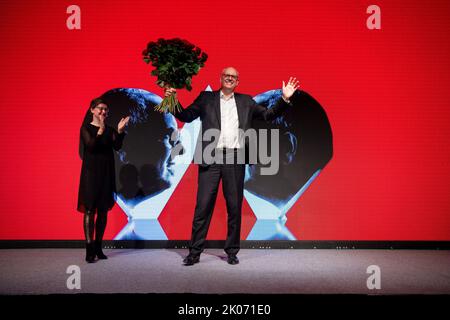 Brême, Allemagne. 10th septembre 2022. Andreas Bovenschulte (SPD), maire de Brême, est élu meilleur candidat pour les élections d'État sur 14 mai 2023, à la conférence du parti d'État. Credit: Sina Schuldt/dpa/Alay Live News Banque D'Images