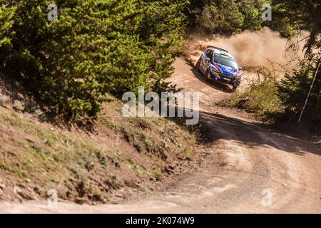 58 PAJARI Sami (fin), MALKONEN Enni (fin), Ford Fiesta Rally3, action pendant le rallye Acropolis Grèce 2022, 10th tour du Championnat mondial de voitures de rallye 2022 de la CMR, de 8 septembre au 11, 2022 à Lamia, Grèce - photo Nikos Katikis / DPPI Banque D'Images