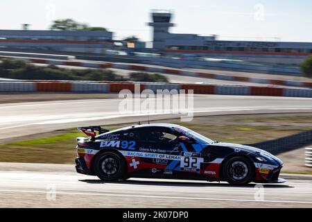 92 PERISSOUTTI Sandro, BASSO Ronald, course Spirit of Leman, Aston Martin Vantage AMR GT4, action pendant la ronde 5th du Championnat de France FFSA GT 2022, de 11 septembre à 13 sur le circuit de Lédenon à Lédenon, France - photo Marc de Mattia / DPPI Banque D'Images