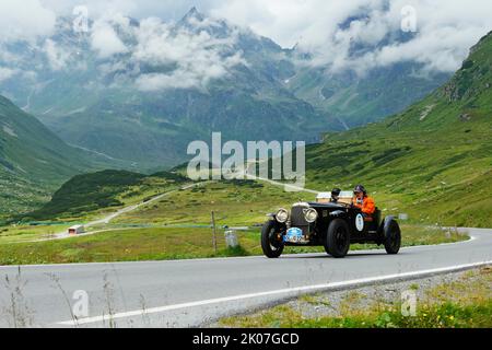 Vintage car Rally Silvretta Classic 2022, Vauxhall Special Dragon, année de construction 1932, Silvretta Hochalpenstrasse, Bieler Hoehe, Montafon Banque D'Images