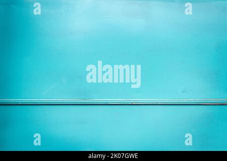 Old blue metal tin panel wall texture. Architecture detail background Stock Photo