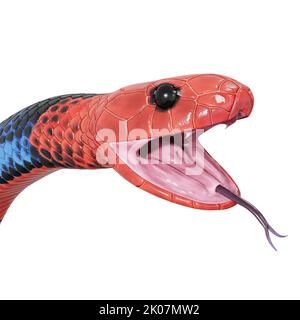 Illustration de serpent corail bleu 3D. Banque D'Images