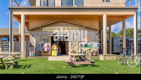 Façade du Sunset Surf Shack Banque D'Images