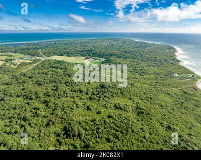 vue aérienne de montauk point Banque D'Images