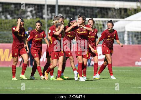 Valentina Giacinti de AS Roma Women pendant les 2th jours du championnat Serie A entre A.S. Roma Women et A.C. Les femmes de Milan au stadio Tre Fontane le 10th septembre 2022 à Rome, Italie. Banque D'Images