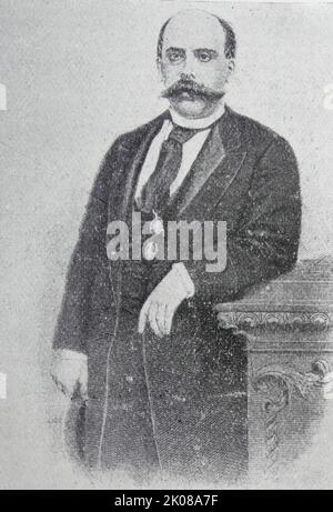 Don Emilio Castelar y Ripoll (7 septembre 1832 - 25 mai 1899) était un politicien républicain espagnol et un président de la première République espagnole Banque D'Images