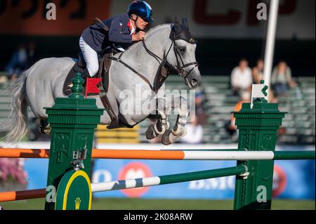 Calgary (Alberta), Canada, 2022-09-09, Olivier Robert (FRA), circonscription de Vangog du Mas Garnier, CSIO Spruce Meadows Masters, - Tourmeline Oil Cup Banque D'Images