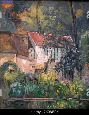 Maison du Père Lacroix, 1873 par Paul Cezanne (19 janvier 1839 - 22 octobre 1906) est un artiste français et peintre post-impressionniste Banque D'Images