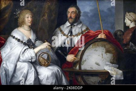Thomas Howard, comte d'Arundel et son épouse Alathea Talbot, 1639-40, par Sir Anthony van Dyck (22 mars 1599 - 9 décembre 1641) est un artiste baroque flamand qui est devenu le peintre de cour principal en Angleterre après un succès dans le sud des pays-Bas et en Italie Banque D'Images