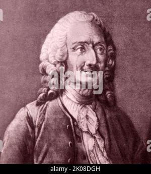 Jean-Philippe Rameau (25 septembre 1683 - 12 septembre 1764) est un compositeur et théoricien de la musique français. Considéré comme l'un des plus importants compositeurs et théoriciens de la musique français du 18th siècle Banque D'Images