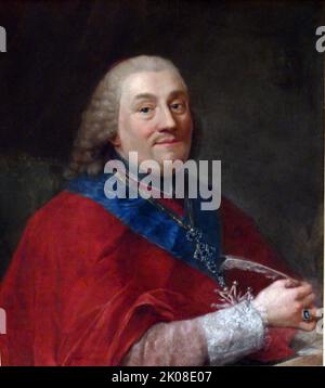 Wladyslaw Aleksander Lubienski (1703-1767) est archevêque de Lwow (1758-59) et primat de Pologne (1759-1767). Il était un allié de la famille Czartoryski et de l'Empire russe et un adversaire de la tolérance religieuse. Peint par Marcello Bacciarelli (16 février 1731 - 5 janvier 1818) est un peintre polonais-italien des périodes baroque tardif et néoclassique Banque D'Images