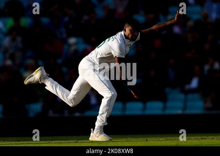 Londres, Royaume-Uni. 10th septembre 2022. Kagiso Rabada d'Afrique du Sud pendant le troisième LV= Insurance Test Day 3 de 5 Angleterre contre Afrique du Sud au Kia Oval, Londres, Royaume-Uni, 10th septembre 2022 (photo de Ben Whitley/News Images) à Londres, Royaume-Uni le 9/10/2022. (Photo de Ben Whitley/News Images/Sipa USA) crédit: SIPA USA/Alay Live News Banque D'Images