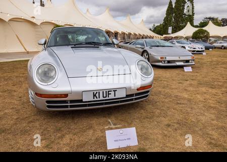 Porsche 959, Lamborghini Diablo SE30 et McLaren Mercedes SLR 722 GT prototype fait partie de la collection Platinum de cette année au salon privé 2022 Banque D'Images