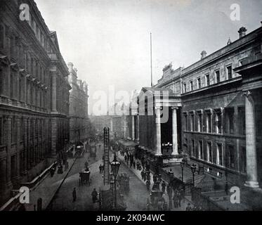 Le bureau de poste général de St. Martin le Grand (plus tard connu sous le nom de GPO est) a été le bureau de poste principal pour Londres entre 1829 et 1910, le siège du bureau de poste général du Royaume-Uni de Grande-Bretagne et d'Irlande, et le premier bureau de poste d'Angleterre construit spécialement. Il a été démoli en 1912. Banque D'Images