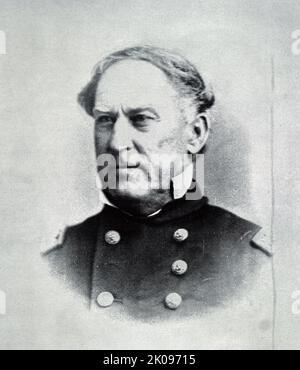 L'amiral David Farragut. David Glasgow Farragut (5 juillet 1801 - 14 août 1870) était officier de drapeau de la marine américaine pendant la guerre de Sécession. Banque D'Images