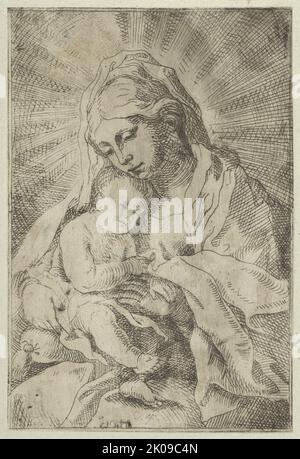 La Vierge tenant le bébé Christ, après Reni, ca. 1600-1640. Banque D'Images