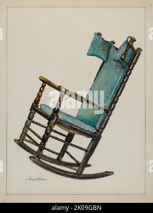 Chaise avec appuie-tête, ch. 1937. Banque D'Images