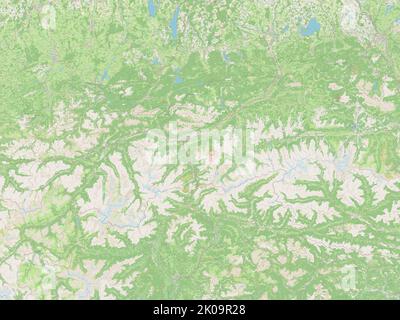 Tirol, état de l'Autriche. Ouvrez la carte des rues Banque D'Images