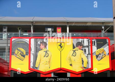 Ferrari Celebration sur motorhome pour Monza100 pendant la FORMULE 1 PIRELLI GRAN PREMIO d'ITALIA 2022 Banque D'Images