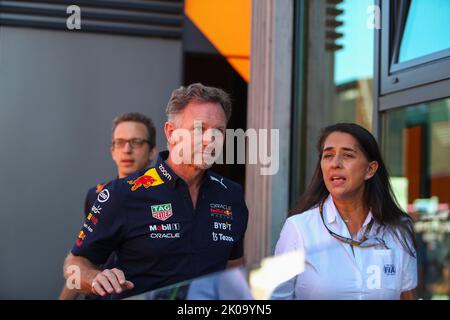 Christian Horner (GBR) - RedBull Racing Team principal pendant la qualification de LA FORMULE 1 PIRELLI GRAN PREMIO Dâ€™ITALIA 2022 Banque D'Images