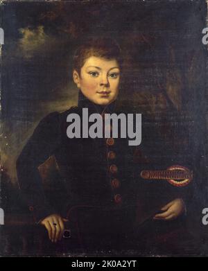 Portrait de Ren&#xe9; Charles Breteau (1826-1877), en uniforme d'&#xe9;l&#XE8;ve du lyc&#xe9;e Charlemagne, c1837. Banque D'Images