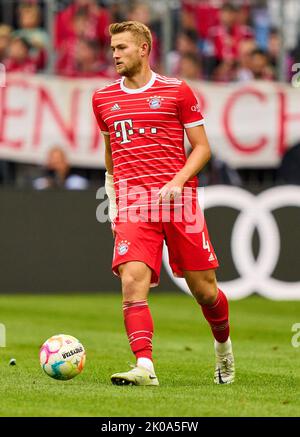 Munich, Allemagne. 10th septembre 2022. Matthijs de Ligt, FCB 4 dans le match FC BAYERN MÜNCHEN - VFB STUTTGART 2-2 1.Ligue allemande de football le 10 septembre 2022 à Munich, Allemagne. Saison 2022/2023, match jour 6, 1.Bundesliga, FCB, München, 6.Spieltag crédit: Peter Schatz/Alay Live News Banque D'Images