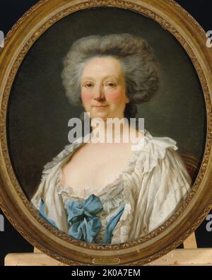 Portrait d'une femme précédemment identifiée comme Mme Geoffrin, 1787. Banque D'Images