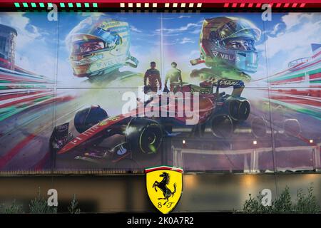 Ferrari Celebration sur motorhome pour Monza100 pendant la FORMULE 1 PIRELLI GRAN PREMIO d'ITALIA 2022 Banque D'Images