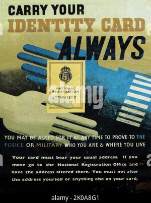 Affiche de propagande britannique de la Seconde Guerre mondiale, 1941 Banque D'Images