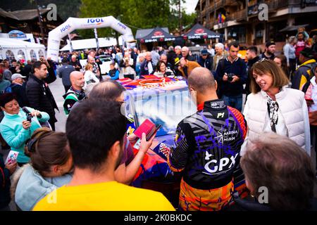 JEAN-JOSEPH Simon, PIVATO Patrick, Subaru Impreza 555, portrait au cours du Rallye du Mont-blanc Morzine 2022, 6th tour du Championnat de France des Rallyes 2022, de 8 septembre à 10 à Morzine, France - photo Damien Saulnier / DPPI Banque D'Images