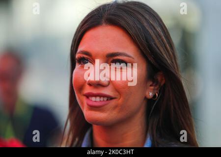 Monza, Italie. 10th septembre 2022. Federica Masolin (ITA) Sky TV Italia Presenter pendant 2022 Formule 1 Pirelli Gran Premio d'Italia - Grand Prix d'Italie - pratique libre et qualifications, Championnat de Formule 1 à Monza, Italie, 10 septembre 2022 Credit: Independent photo Agency/Alamy Live News Banque D'Images