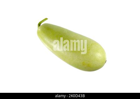 Lagenaria siceraria bouteille gourde isolée sur fond blanc. Vue de dessus Banque D'Images