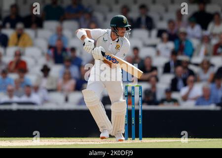 Sarel Erwee d'Afrique du Sud pendant le LV= Insurance Test Match Angleterre contre Afrique du Sud au Kia Oval, Londres, Royaume-Uni, 11th septembre 2022 (photo de Ben Whitley/News Images) à Londres, Royaume-Uni le 9/11/2022. (Photo de Ben Whitley/News Images/Sipa USA) Banque D'Images