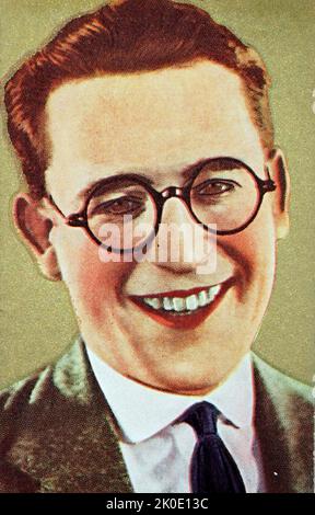 Harold Lloyd (1893 - 1971) acteur américain, comédien et artiste de cascadeur qui a paru dans de nombreux films humoristiques silencieux. Banque D'Images