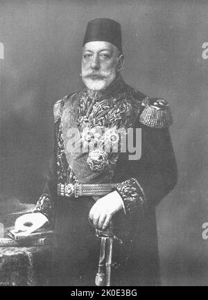 Mehmed V Resad (1844 - 1918) Sultan ottoman (r. 1909-1918). Il était le fils du sultan Abdulmejid I. il a succédé à son demi-frère Abdul Hamid II après l'incident du 31 mars. Il a été remplacé par son demi-frère Mehmed VI Banque D'Images