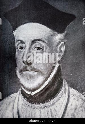 Don Diego Alonso de Covarrubias y Leiva (1512-1577), de Tolède, l'un des théologiens espagnols les plus distingués ayant participé au Conseil de Tridentine. Banque D'Images