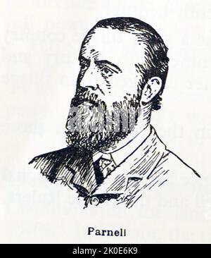 Charles Stewart Parnell (1846 - 1891) politicien nationaliste irlandais qui a été député de 1875 à 1891, également chef de la Ligue nationale de gouvernement de 1880 à 1882, puis chef du Parti parlementaire irlandais de 1882 à 1891. Banque D'Images