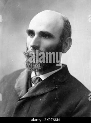 Michael Davitt (1846 - 1906) militant républicain irlandais pour la règle de l'intérieur et la réforme agraire. Il a commencé sa carrière comme organisateur de la Fraternité républicaine irlandaise, qui a résisté à la domination britannique en Irlande par la violence. Condamné pour trahison pour trafic d'armes en 1870, il a purgé sept ans de prison. Lors de sa libération, Davitt a été le pionnier de la stratégie de nouveau départ de la coopération entre la force physique et les ailes constitutionnelles du nationalisme irlandais sur la question de la réforme agraire. Banque D'Images