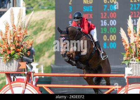 Calgary, Alberta, Canada, 2022-09-10, Amy Millar (CAN), circonscription de Truman, CSIO Spruce Meadows Masters, - BMO coupe des nations Banque D'Images