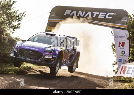 19 LOEB Sebastien (fra), GALMICHE Isabelle (fra), M-Sport Ford World Rally Team, Ford Puma Rally 1, action pendant le rallye Acropolis Grèce 2022, 10th tour du Championnat du monde de voitures de rallye WRC 2022, de 8 septembre à 11, 2022 à Lamia, Grèce - photo: Nikos Katikis/DPPI/LiveMedia Banque D'Images