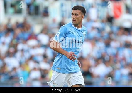 Nicolo' Casale du Latium regarde pendant le championnat italien Serie Un match de football entre SS Lazio et Hellas Vérone sur 11 septembre 2022 au Stadio Olimpico à Rome, Italie - photo Federico Proietti / DPPI Banque D'Images