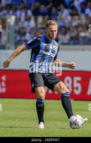 Le milieu de terrain hollandais d'Atalanta Teun Koopmeiners pendant la série Un match de football entre Atalanta et Crémonese au stade Gewiss Bergame, dans le nord de l'Italie, sur 11 septembre 2022. Banque D'Images