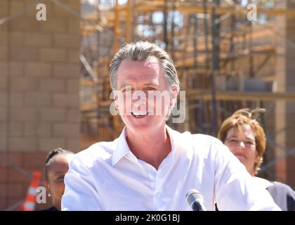 Antioch, CA - 11 août 2022: Communiqué du gouverneur de la Californie lors d'une conférence de presse pour annoncer les stratégies d'approvisionnement en eau pour CA, qui comprennent le Banque D'Images